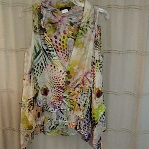 Floral and colourful 2 piece skirt set